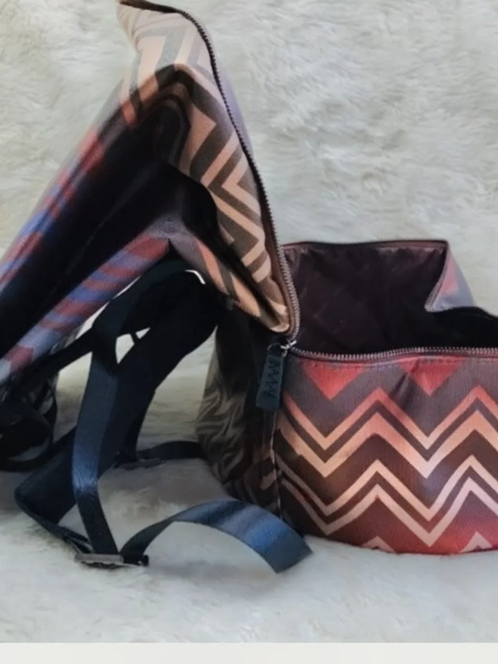 Missoni Parfum Chevron Drawstring Rucksack Backpack Unisex